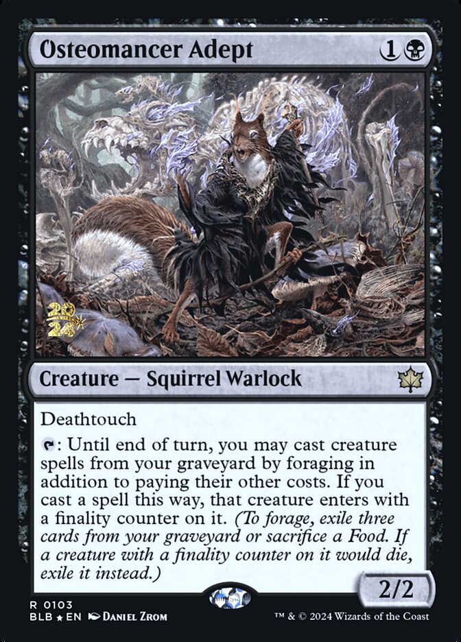 Osteomancer Adept PBLB-103S Bloomburrow Promos Magic card