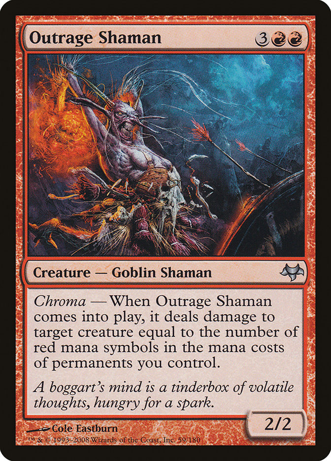 Outrage Shaman EVE-59 Eventide Magic card