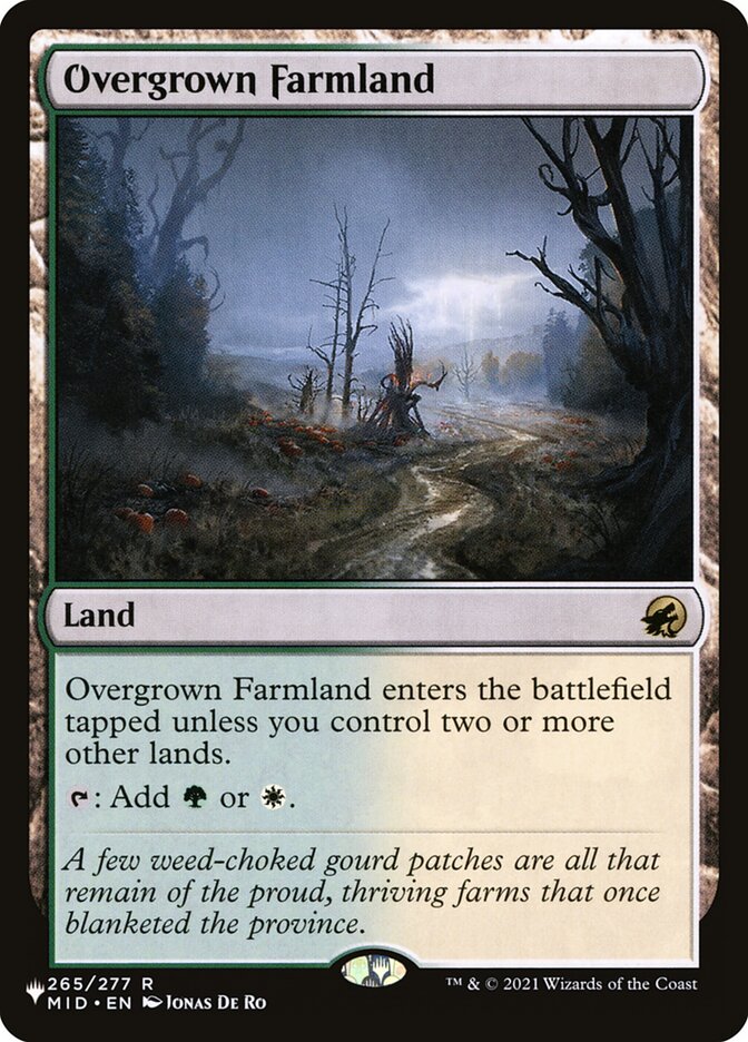Overgrown Farmland PLST-MID-265 The List Magic card