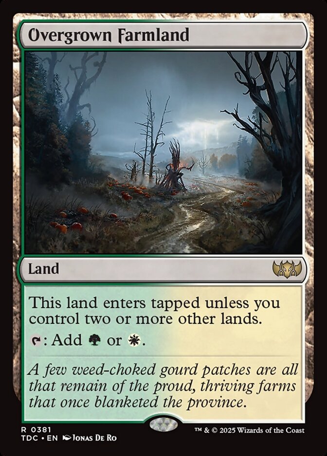 Overgrown Farmland TDC-381 Tarkir: Dragonstorm Commander Magic card