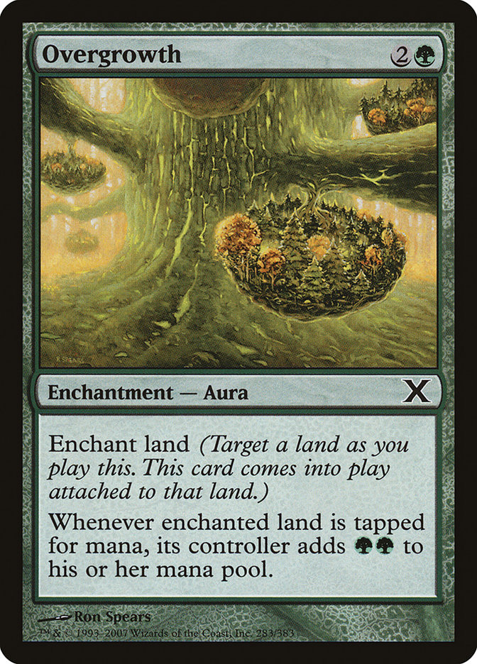 Overgrowth 10E-283 Tenth Edition Magic card