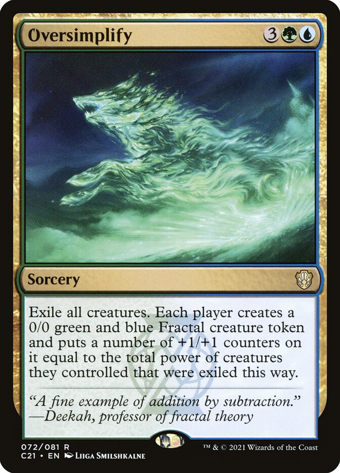 Oversimplify C21-72 Commander 2021 Magic card