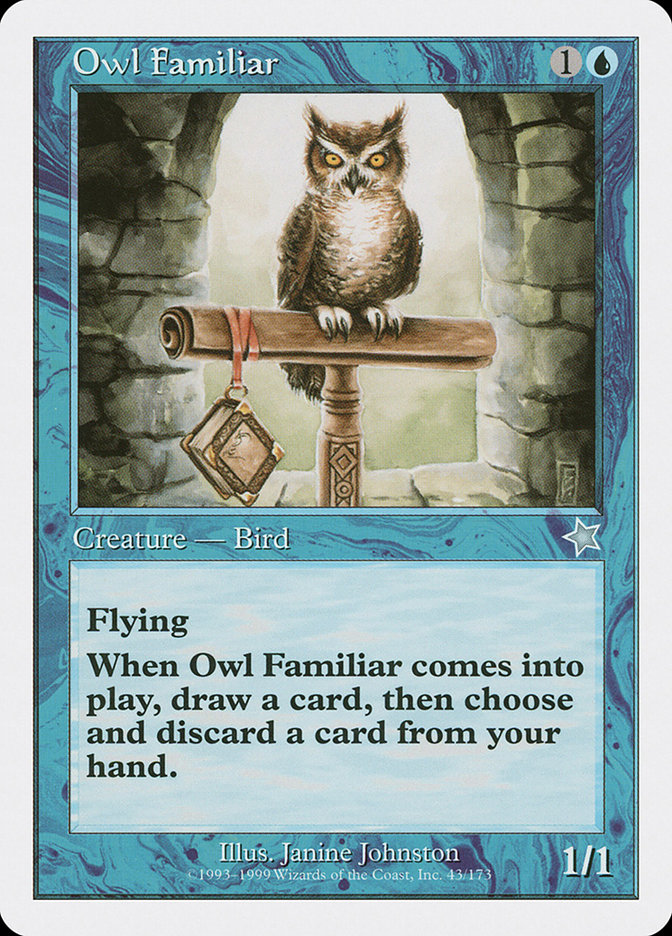 Owl Familiar S99-43 Starter 1999 Magic card