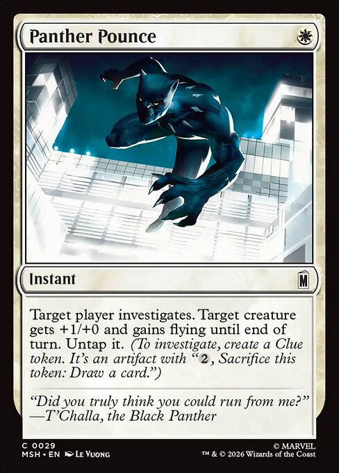 Panther Pounce MSH-29 Marvel Super Heroes Magic card