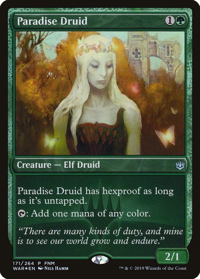 Paradise Druid PWAR-171 War of the Spark Promos Magic card