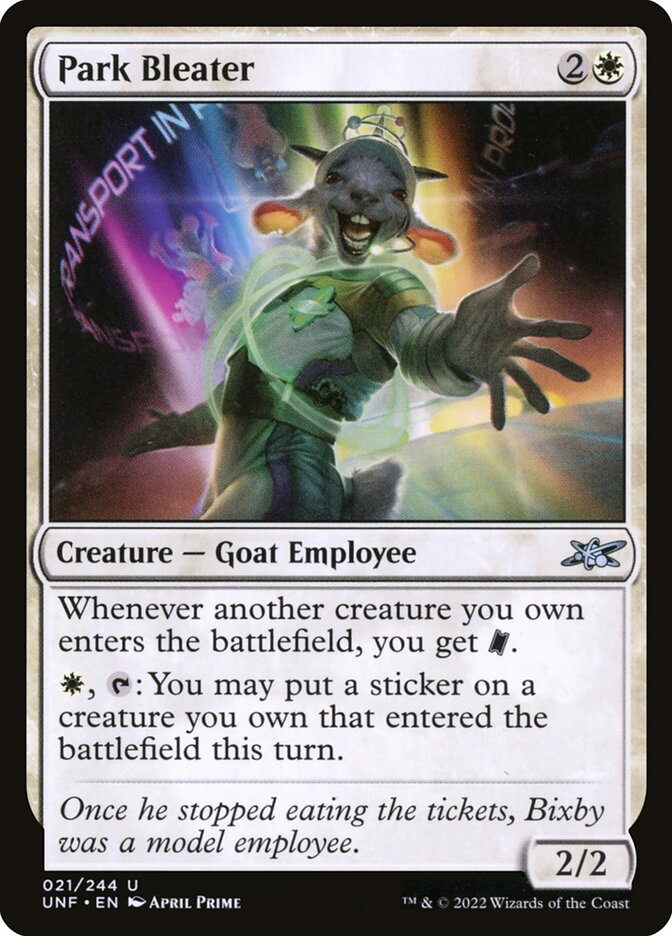 Park Bleater UNF-21 Unfinity Magic card