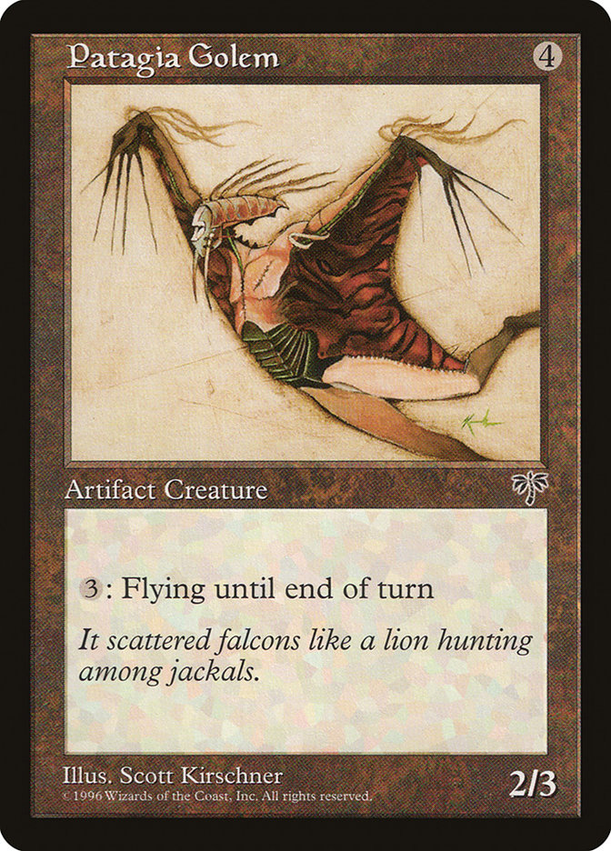 Patagia Golem MIR-313 Mirage Magic card