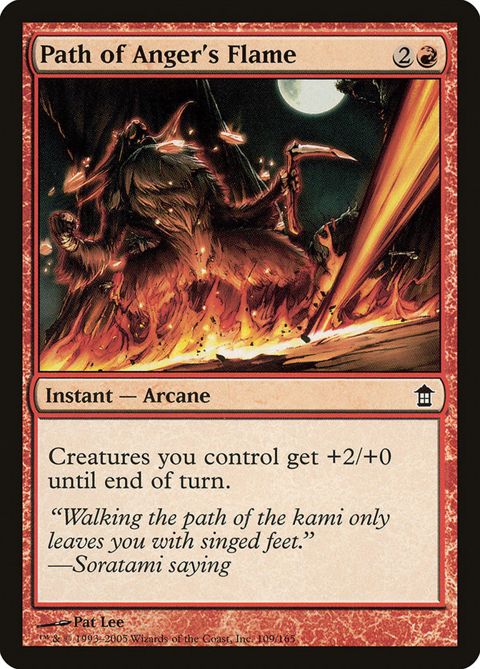 Path of Anger's Flame SOK-109 Saviors of Kamigawa Magic card