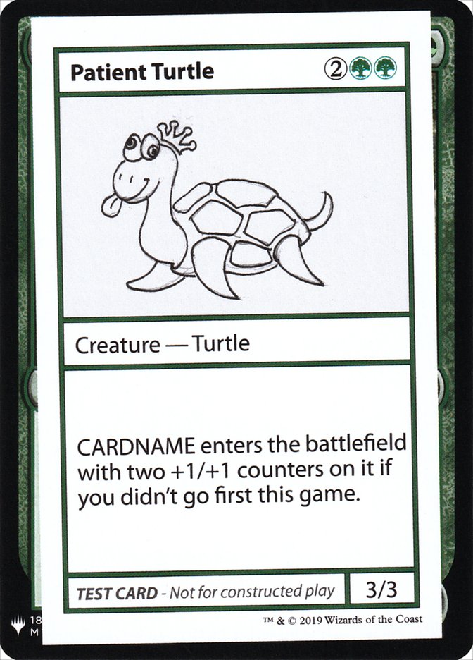 Patient Turtle CMB1-82 Mystery Booster Playtest Cards 2019 Magic card