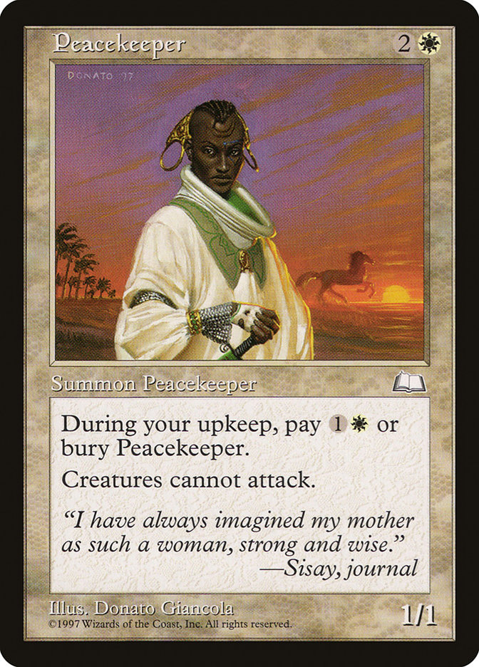 Peacekeeper WTH-22 Weatherlight Magic card