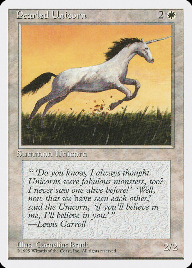 Pearled Unicorn 4ED-39 Fourth Edition Magic card