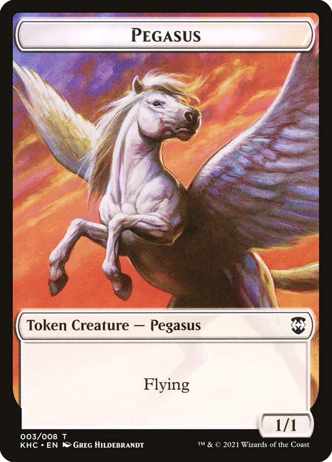 Pegasus TKHC-3 Kaldheim Commander Tokens Magic card