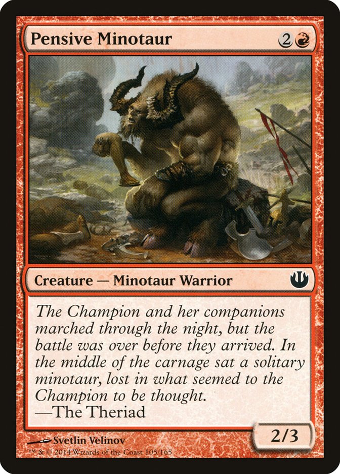 Pensive Minotaur JOU-105 Journey into Nyx Magic card