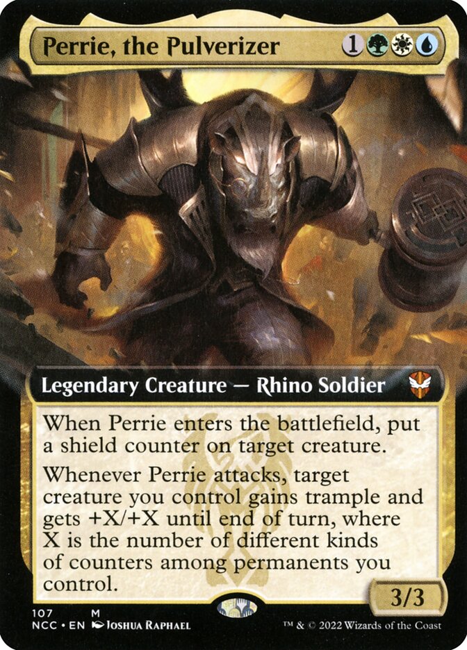 Perrie, the Pulverizer NCC-107 New Capenna Commander Magic card