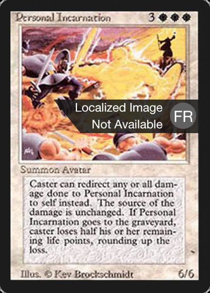 Personal Incarnation FBB-31 Foreign Black Border Magic card