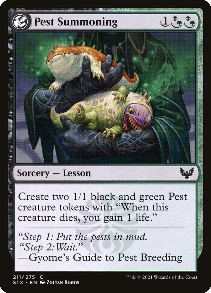 Pest Summoning STX-211 Strixhaven: School of Mages Magic card
