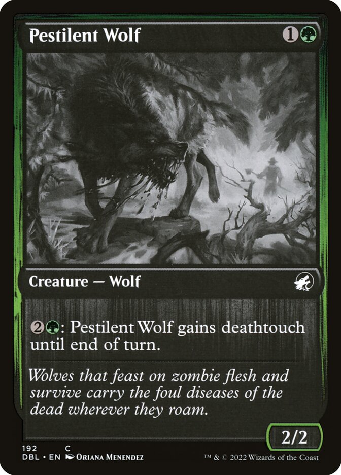Pestilent Wolf DBL-192 Innistrad: Double Feature Magic card