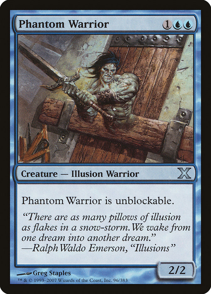 Phantom Warrior 10E-96 Tenth Edition Magic card