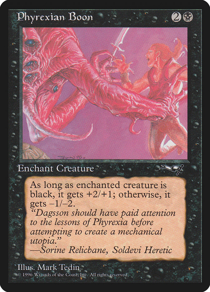 Phyrexian Boon ALL-58B Alliances Magic card