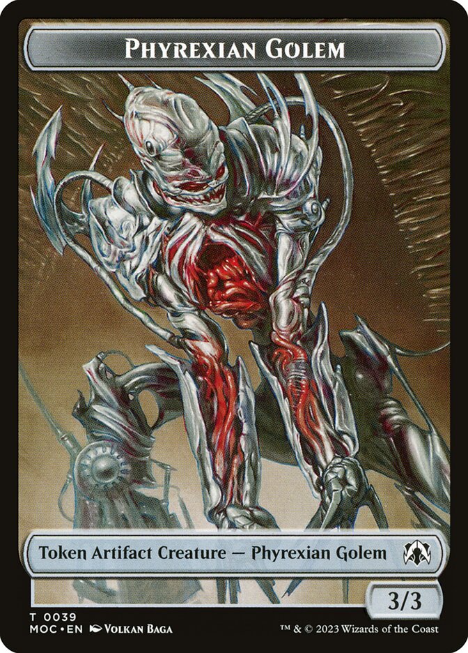 Phyrexian Golem TMOC-39 March of the Machine Commander Tokens Magic card