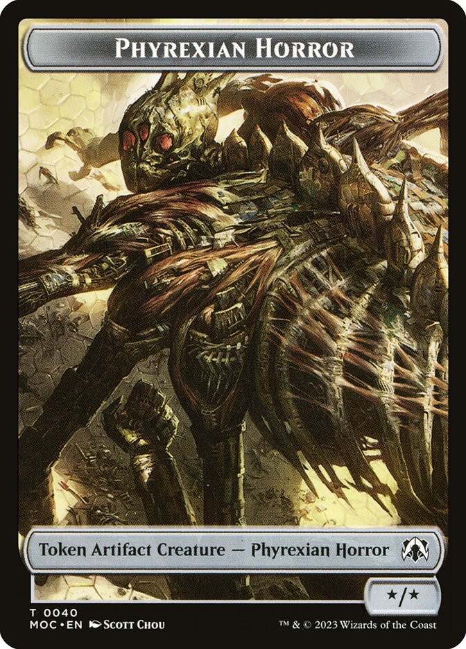 Phyrexian Horror TMOC-40 March of the Machine Commander Tokens Magic card