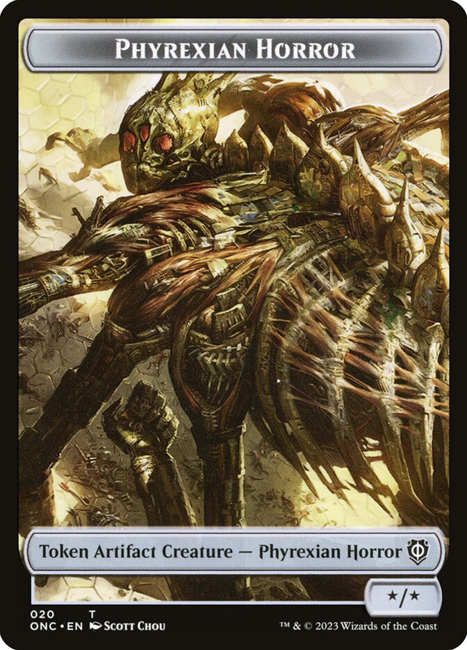 Phyrexian Horror TONC-20 Phyrexia: All Will Be One Commander Tokens Magic card