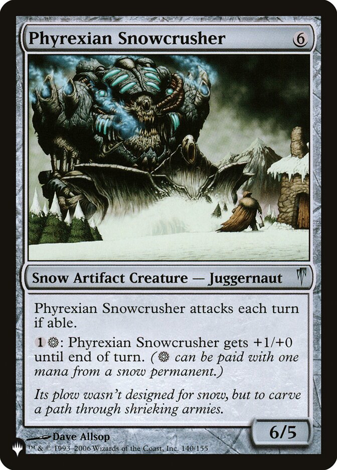 Phyrexian Snowcrusher PLST-CSP-140 The List Magic card