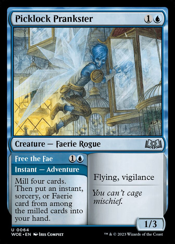 Picklock Prankster // Free the Fae WOE-64 Wilds of Eldraine Magic card
