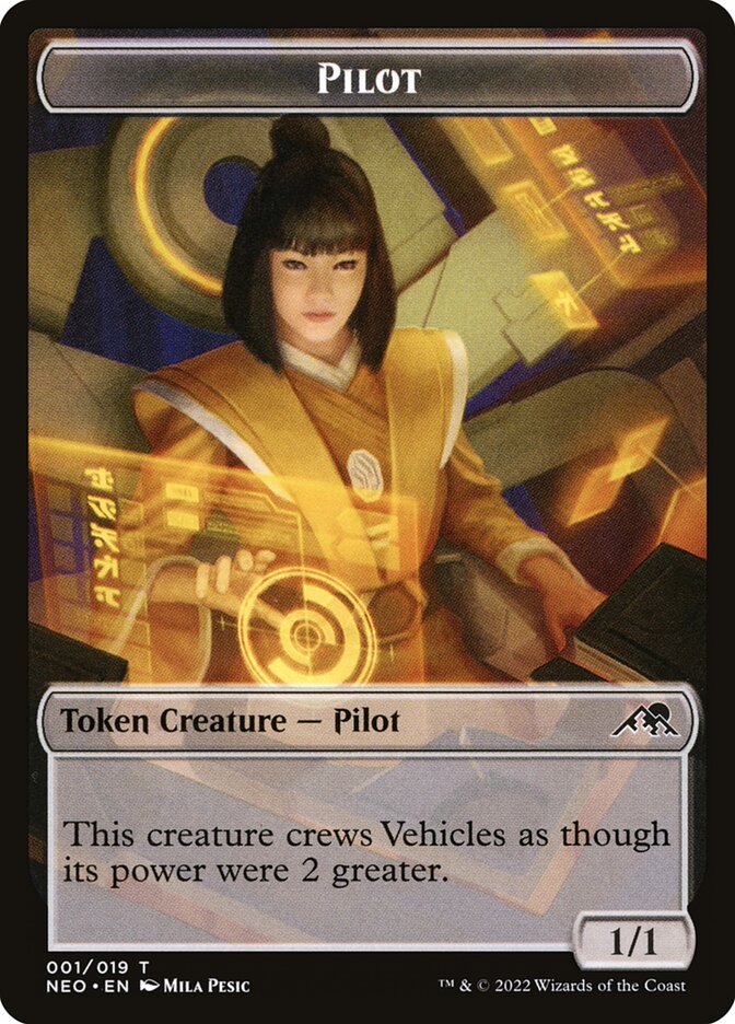 Pilot TNEO-1 Kamigawa: Neon Dynasty Tokens Magic card