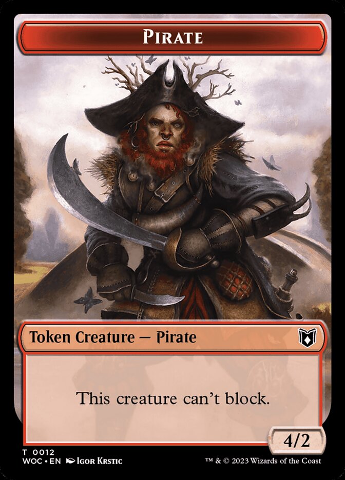 Pirate TWOC-12 Wilds of Eldraine Commander Tokens Magic card