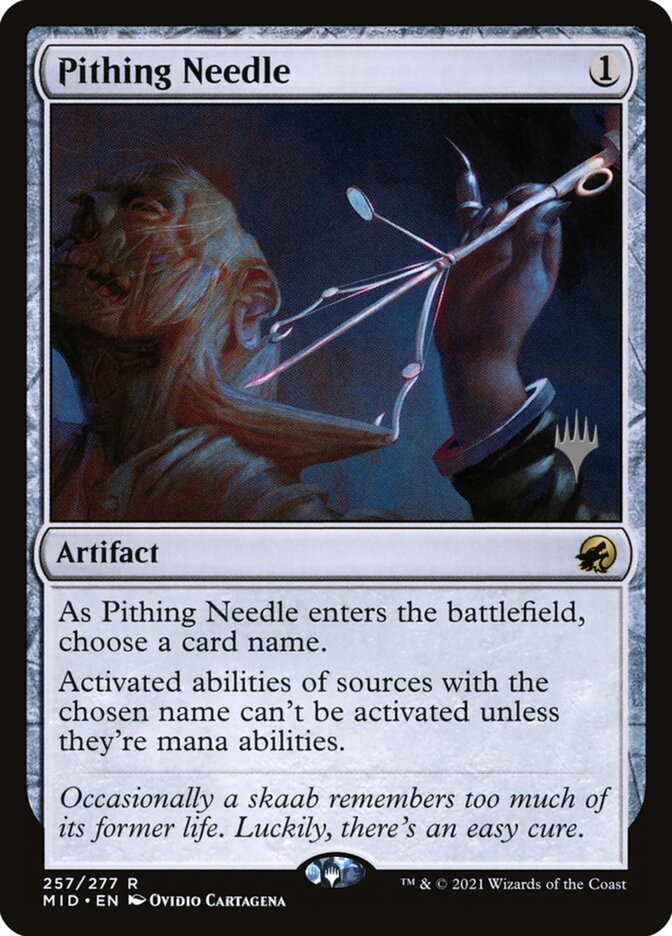 Pithing Needle PMID-257P Innistrad: Midnight Hunt Promos Magic card