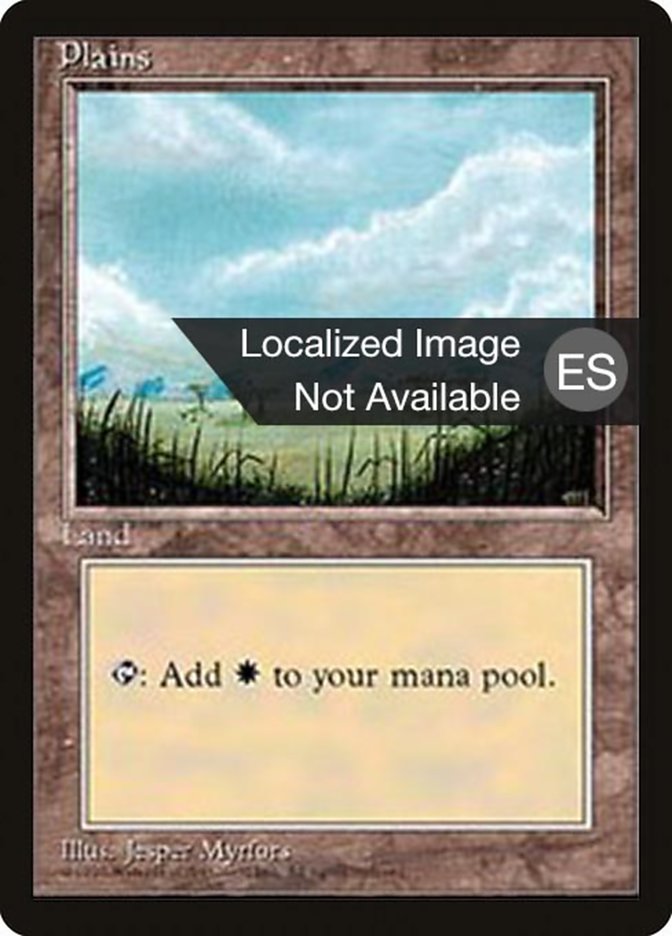 Plains 4BB-365 Fourth Edition Foreign Black Border Magic card