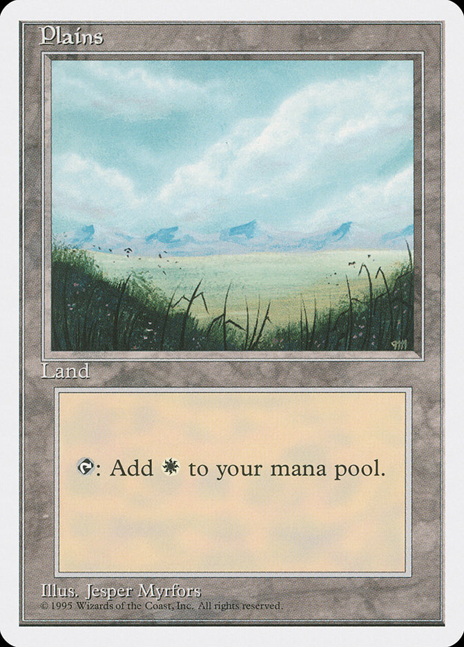 Plains 4ED-364 Fourth Edition Magic card