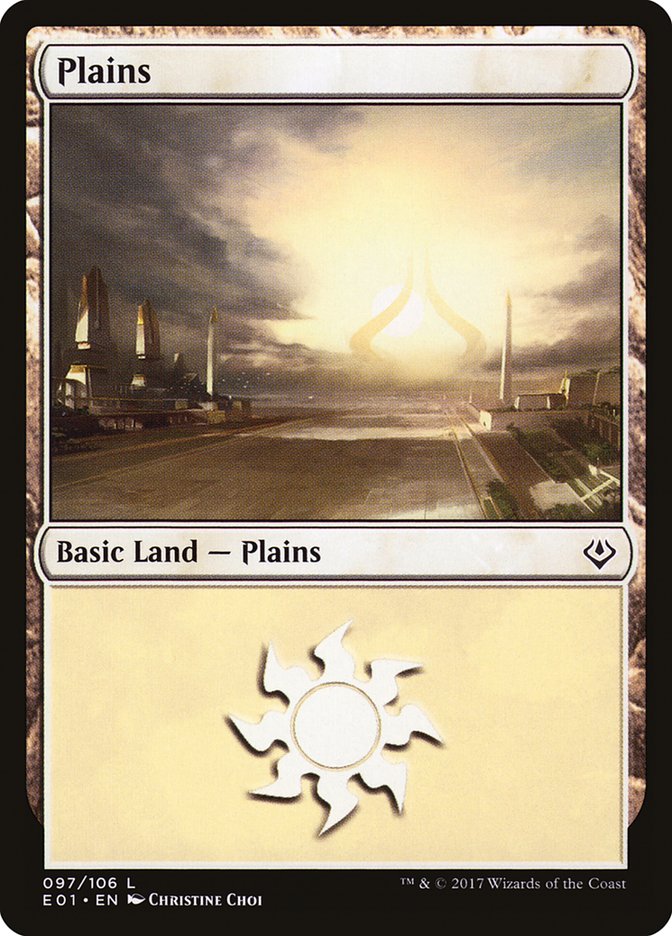 Plains E01-97 Archenemy: Nicol Bolas Magic card