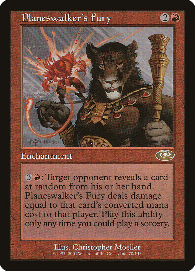 Planeswalker's Fury PLS-70 Planeshift Magic card