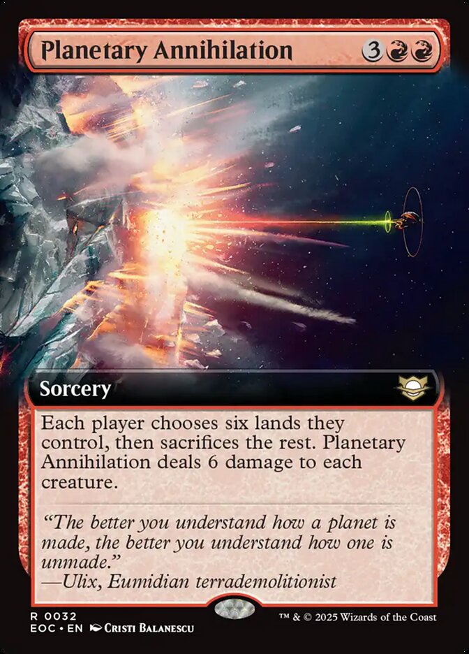Planetary Annihilation EOC-32 Edge of Eternities Commander Magic card