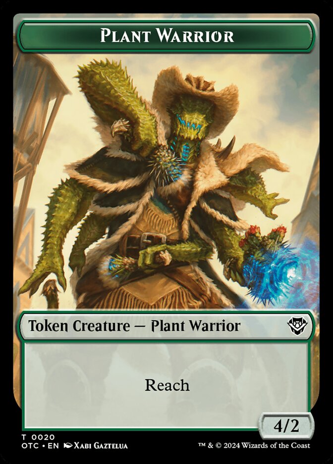 Plant Warrior TOTC-20 Outlaws of Thunder Junction Commander Tokens Magic card