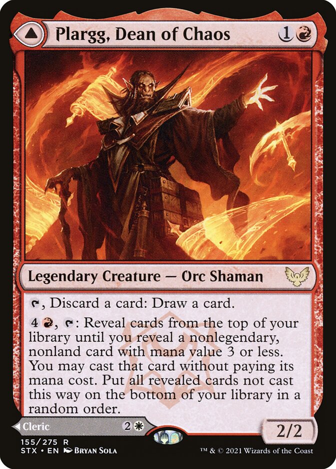 Plargg, Dean of Chaos // Augusta, Dean of Order STX-155 Strixhaven: School of Mages Magic card