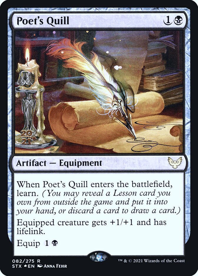 Poet's Quill PSTX-82S Strixhaven: School of Mages Promos Magic card