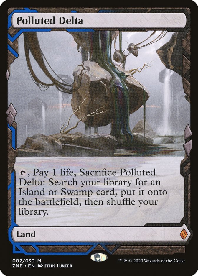 Polluted Delta ZNE-2 Zendikar Rising Expeditions Magic card