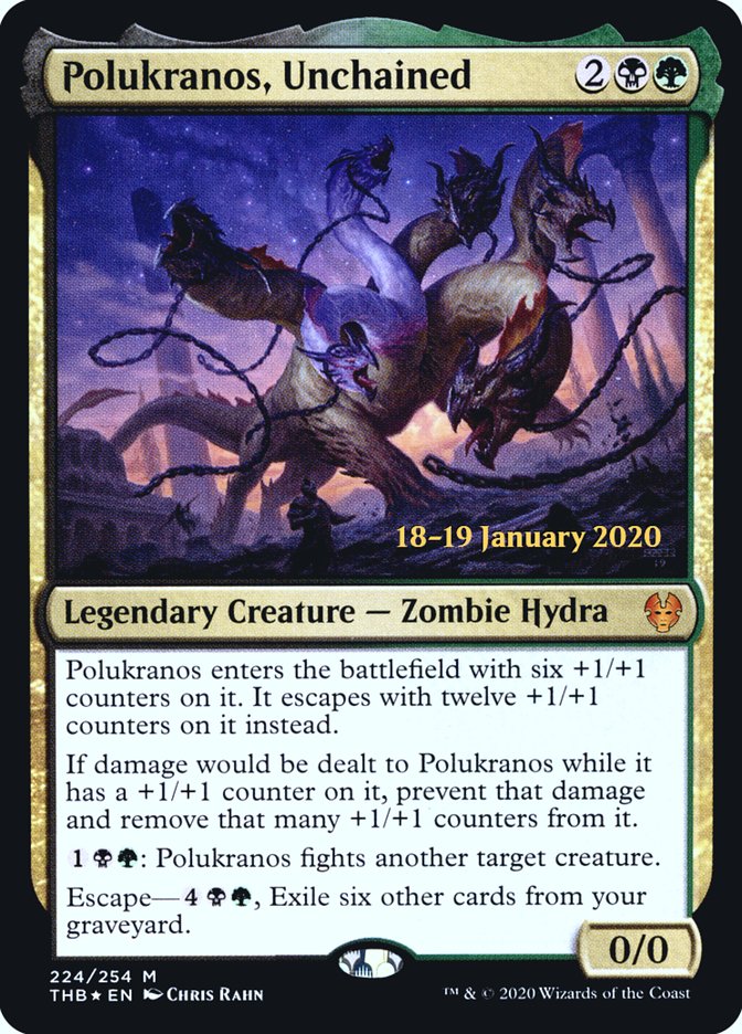 Polukranos, Unchained PTHB-224S Theros Beyond Death Promos Magic card