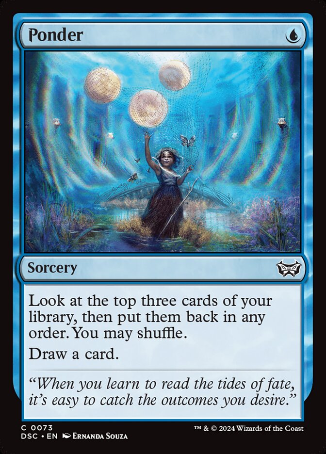 Ponder DSC-73 Duskmourn: House of Horror Commander Magic card