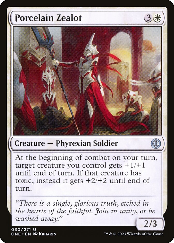Porcelain Zealot ONE-30 Phyrexia: All Will Be One Magic card