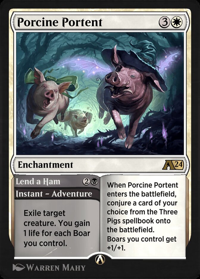 Porcine Portent // Lend a Ham YWOE-23 Alchemy: Wilds of Eldraine Magic card