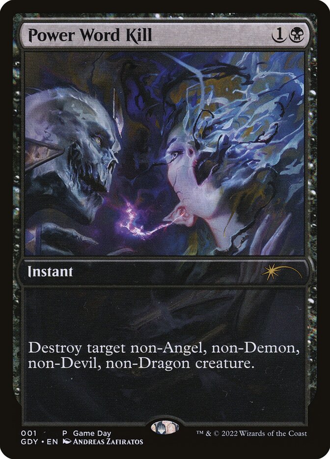 Power Word Kill GDY-1 Game Day Promos Magic card