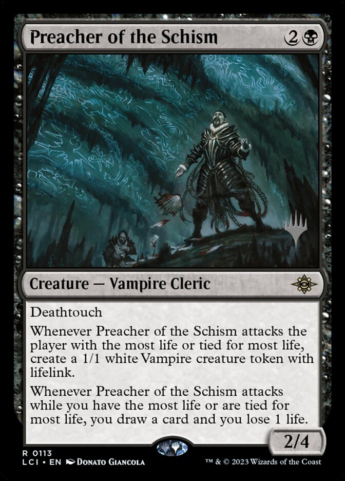 Preacher of the Schism PLCI-113P The Lost Caverns of Ixalan Promos Magic card