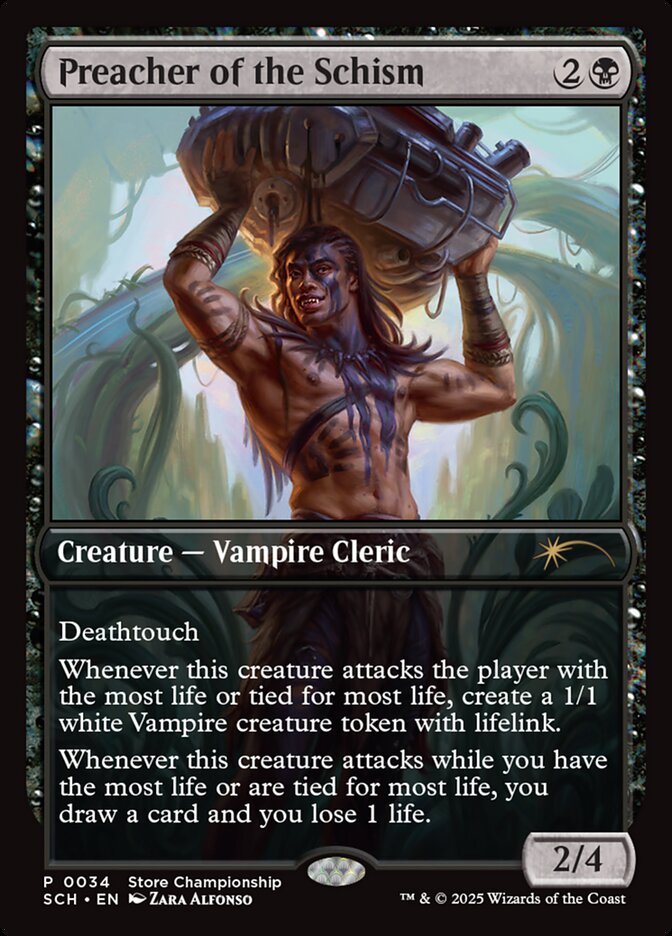 Preacher of the Schism SCH-34 Store Championships Magic card