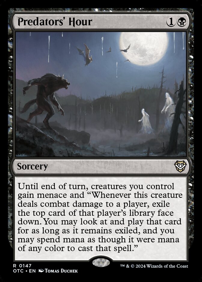 Predators' Hour OTC-147 Outlaws of Thunder Junction Commander Magic card