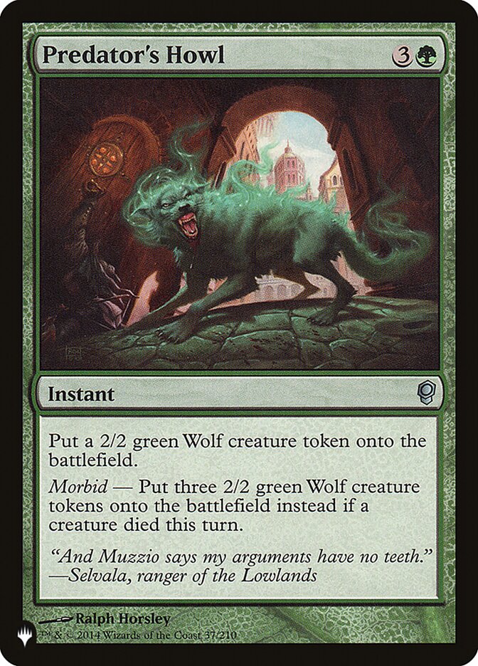 Predator's Howl PLST-CNS-37 The List Magic card