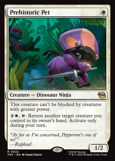 Prehistoric Pet TMT-22 Teenage Mutant Ninja Turtles Magic card